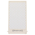 Tapis d’acupression Climsom Zen blanc, picots blancs sur housse en coton bio écru