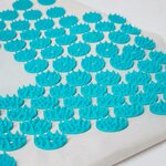 Picots pointus du coussin de réflexologie plantaire Climsom Zen vus de profil