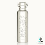 Gourde isotherme inox Groovy Gaspajoe motif fleurs de cerisier