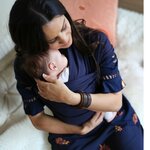 Boba wrap bleu marine - calin