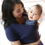 Boba wrap bleu marine - heureux