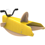 Bascule jaune en Bois Moto pour Enfant