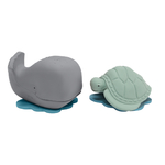 Ingolf la baleine et Dagmar la tortue  coffret cadeau de bain Hevea