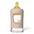 Biberon en verre borosilicaté Hevea 150 ml sand avec tétine, bouchon et manchon en caoutchouc naturel