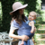 boba wrap blue vintage echarpe de portage extensible