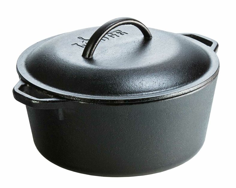 Cocotte en fonte naturelle Lodge Cast Iron avec poignées Ø 26cm - 4,7L - L8DOL3