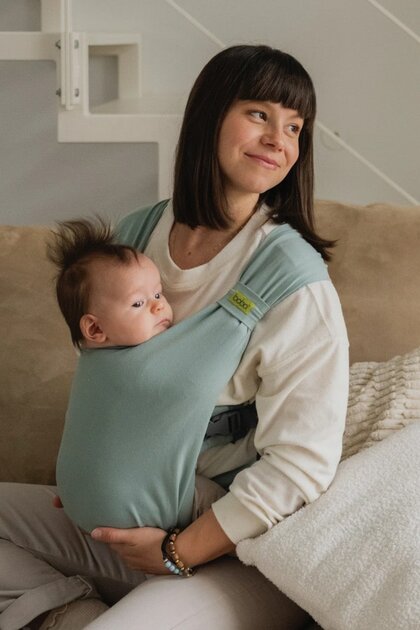 boba Bliss Sea Mist - porte bébé hybride-min