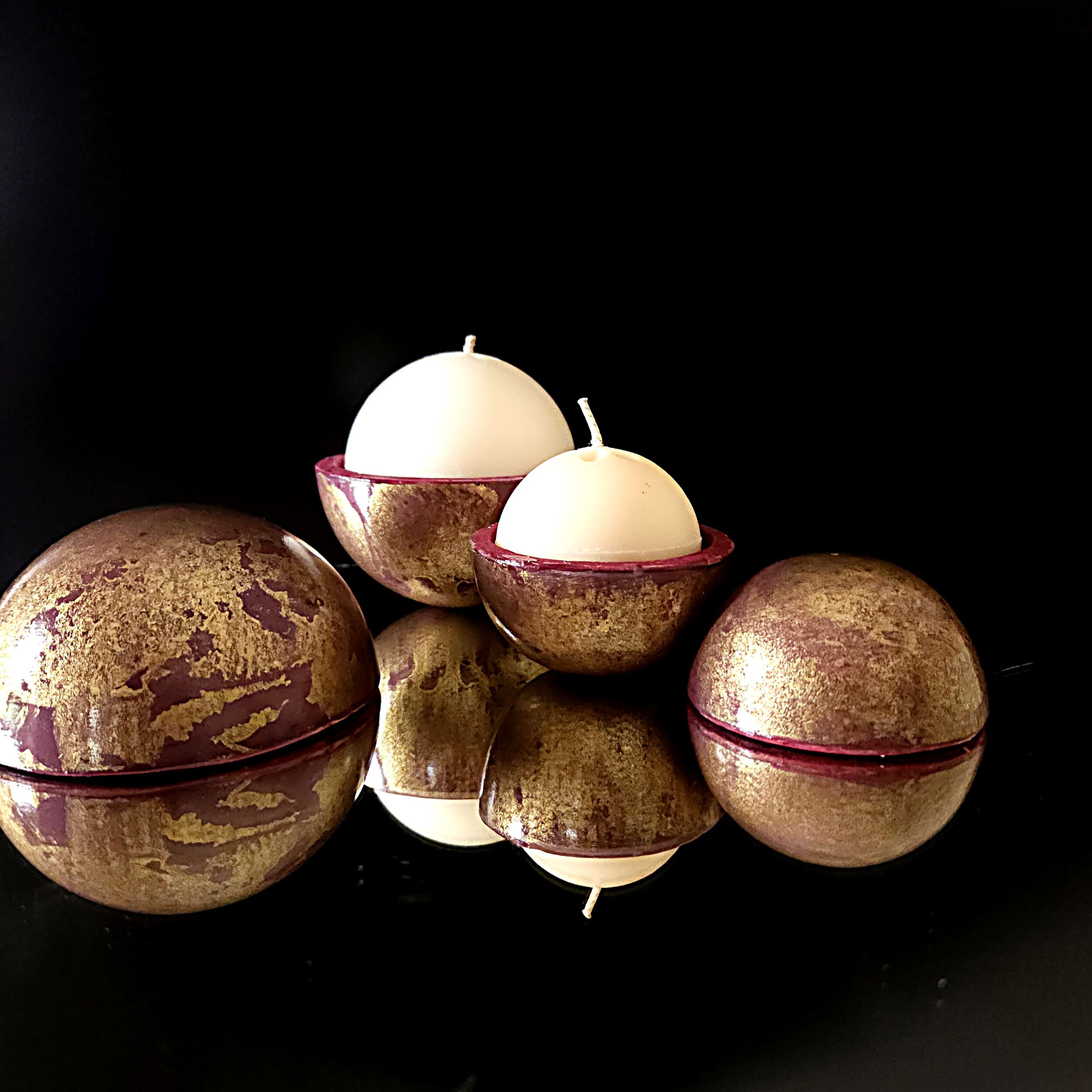 bougie-artisanale-violette