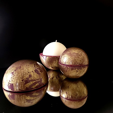 bougie parfumée à la violette, cire végétale de colza, bougie rechargeable