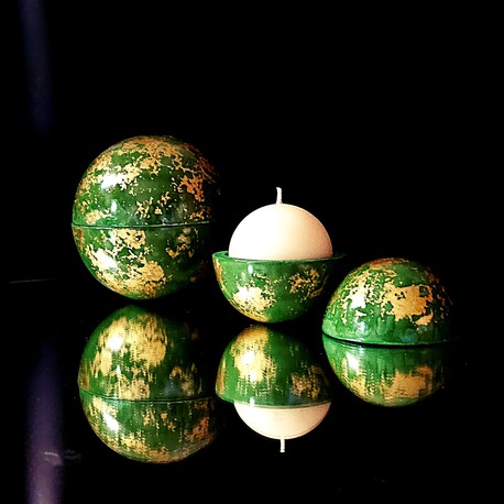 bougie globe au thé vert pour une ambiance chic et raffiné