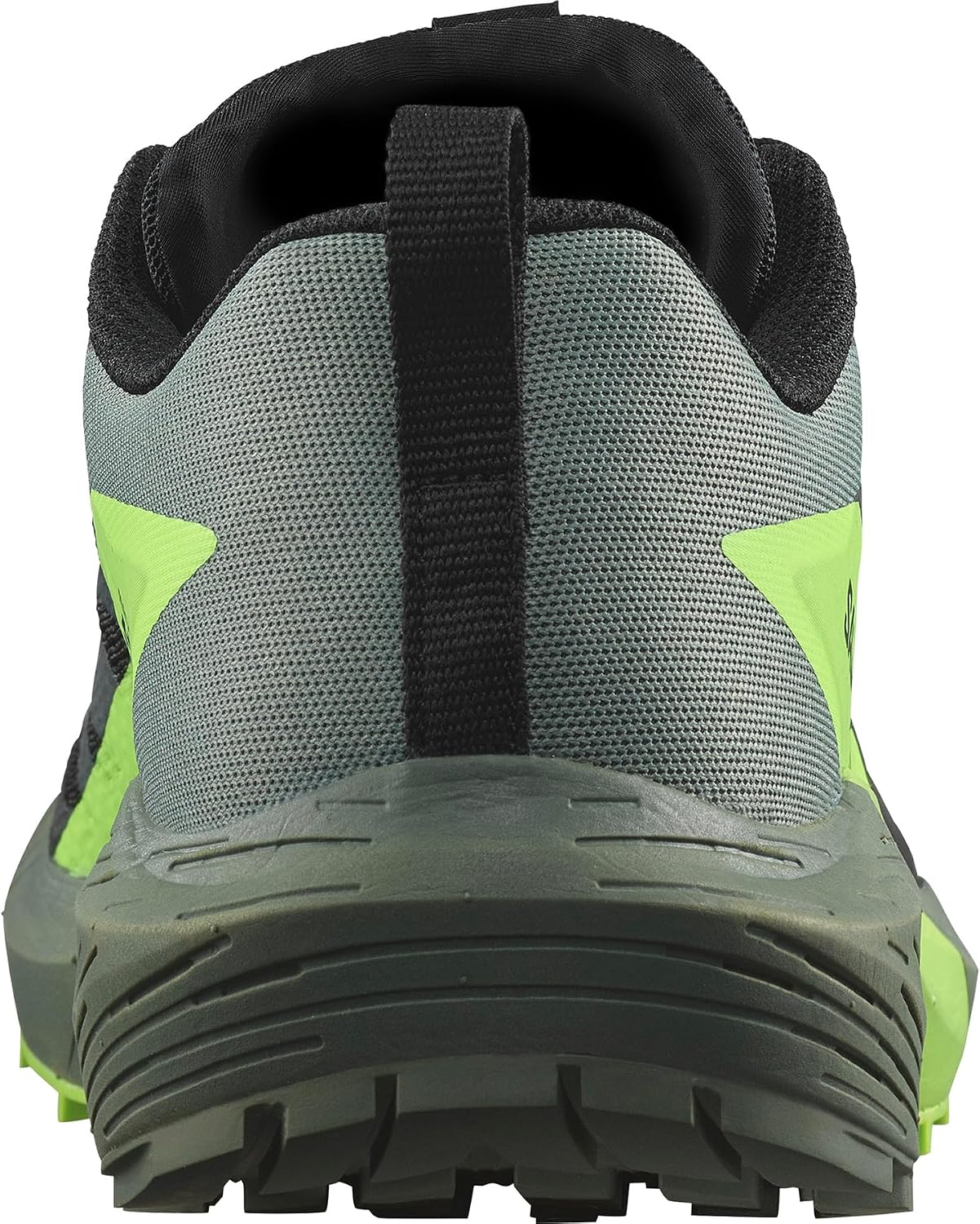 Salomon Mens Sense Ride 5 Trail Running Shoes 40 2/3 EU Black Laurel Wreath Green Gecko 4