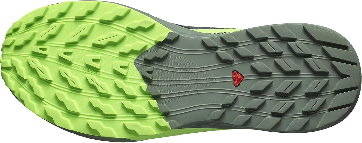 Salomon Mens Sense Ride 5 Trail Running Shoes 40 2/3 EU Black Laurel Wreath Green Gecko 6