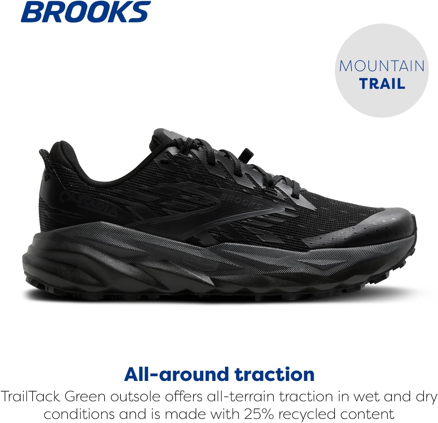 Brooks Cascadia 19 SneakerHomme 44 EU Noir Noir Ébène 2