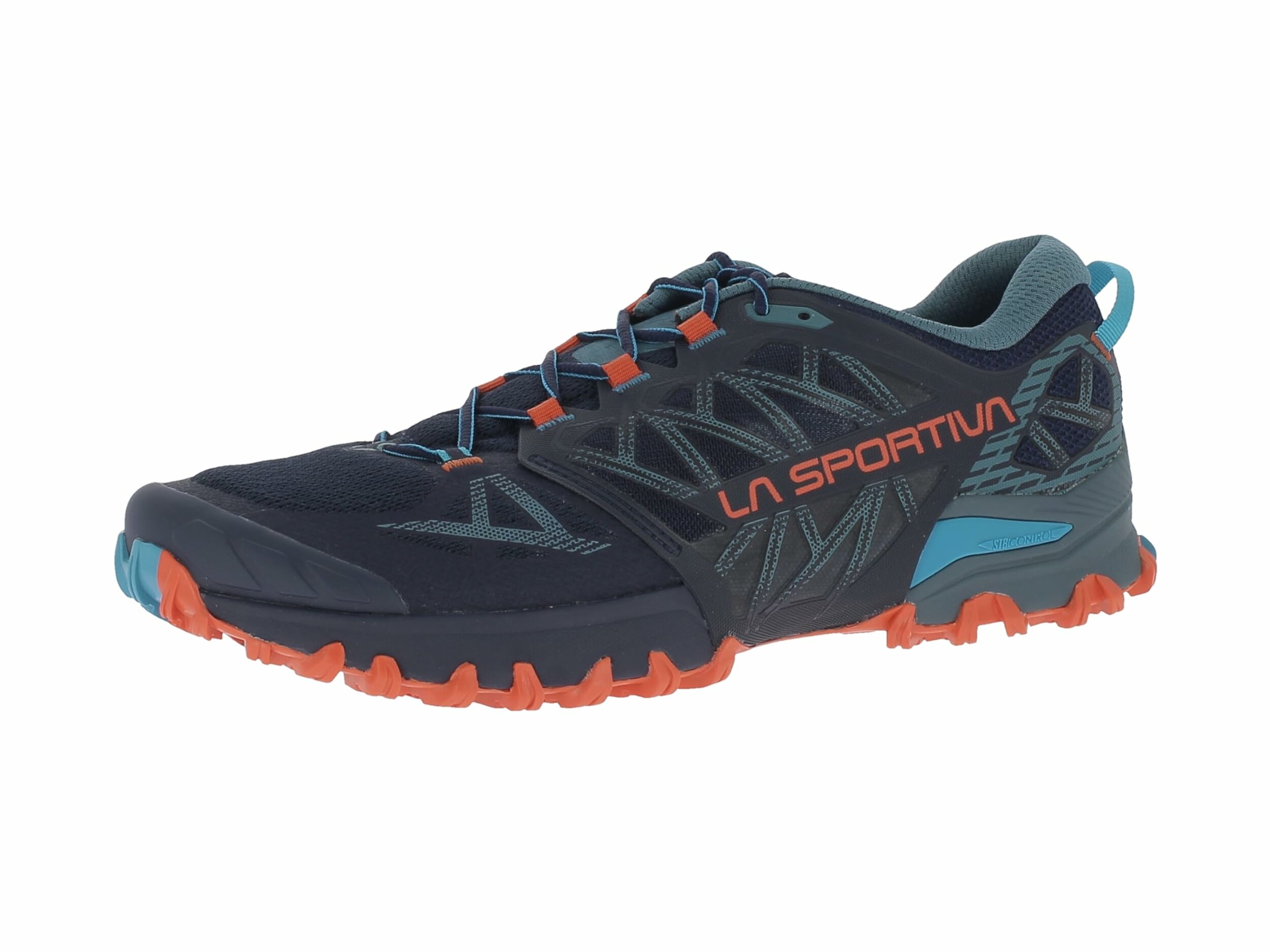 LA SPORTIVA Bushido III Wanderschuh Weiß 42.5 EU Deep Sea Cherry Tomato
