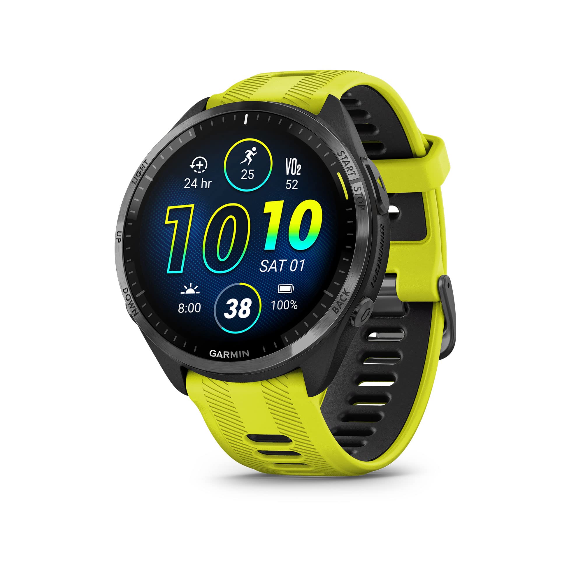 Garmin Forerunner 965 Montre Intelligente de Course à Pied, Affichage AMOLED coloré, mesures d'entraînement et informations d