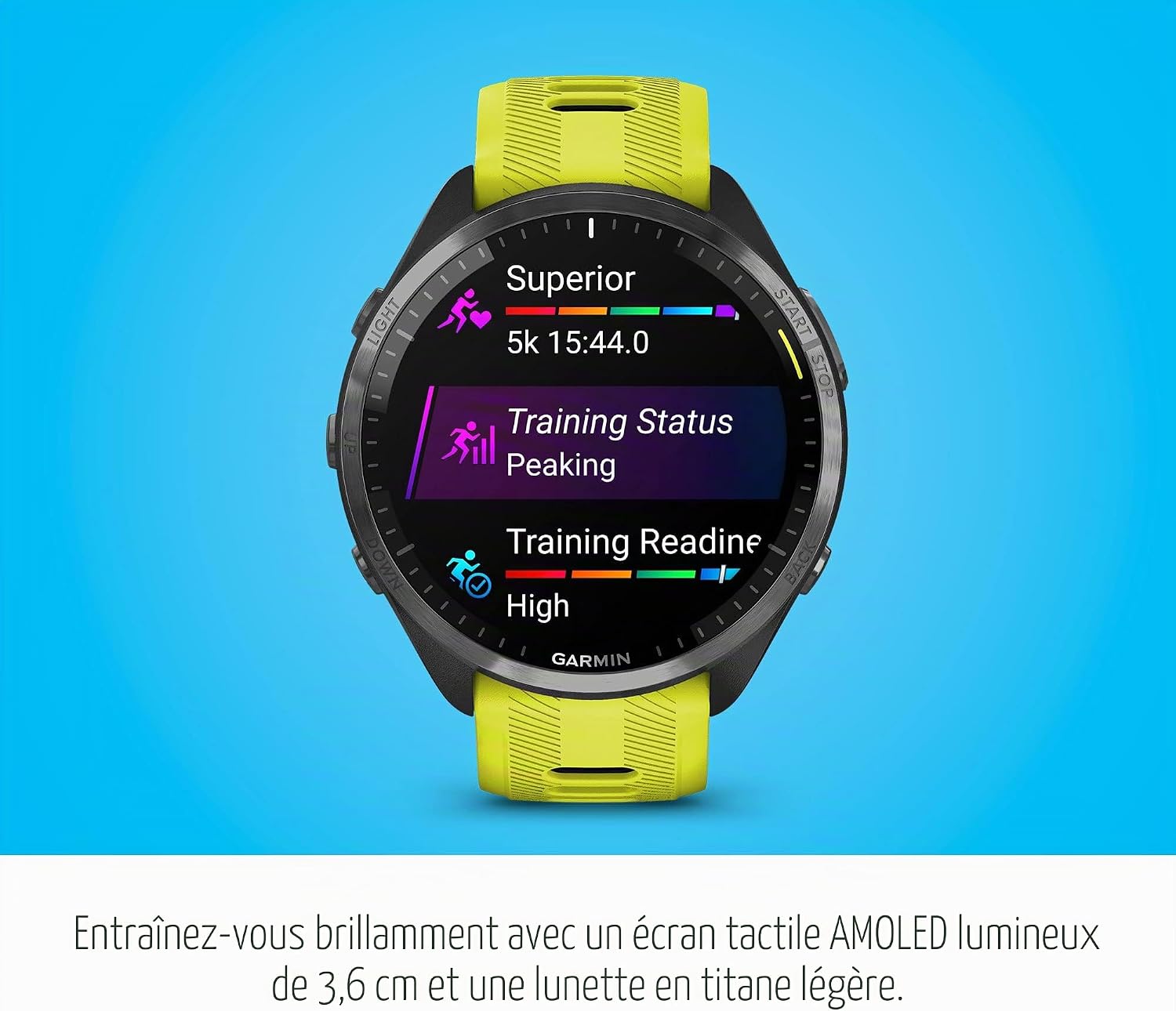 Garmin Forerunner 965 Montre Intelligente de Course à Pied, Affichage AMOLED coloré, mesures dentraînement et informations 4