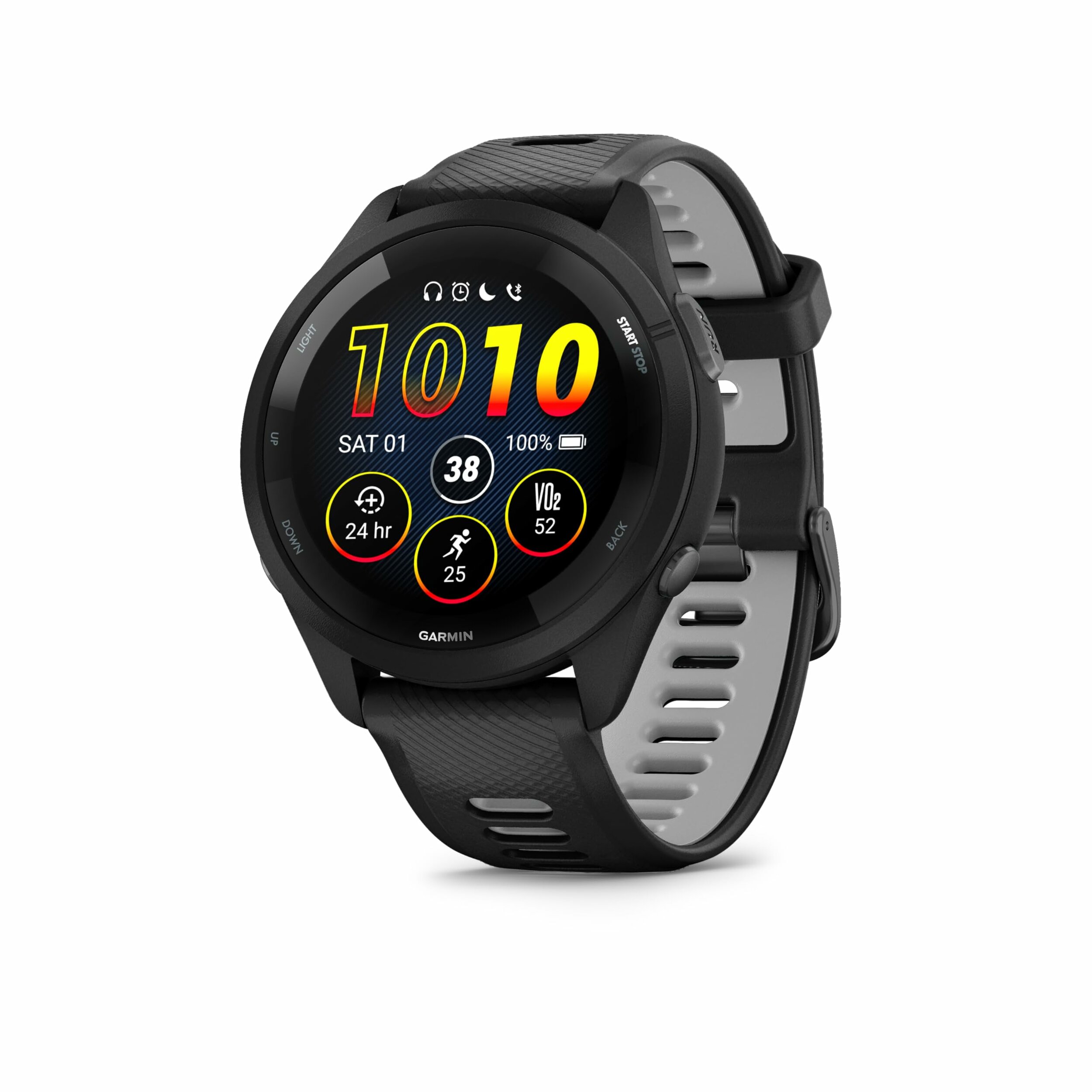 Garmin Forerunner 265, Montre GPS connectée Running AMOLED, Noir/Gris, 46mm Noir 46 mm