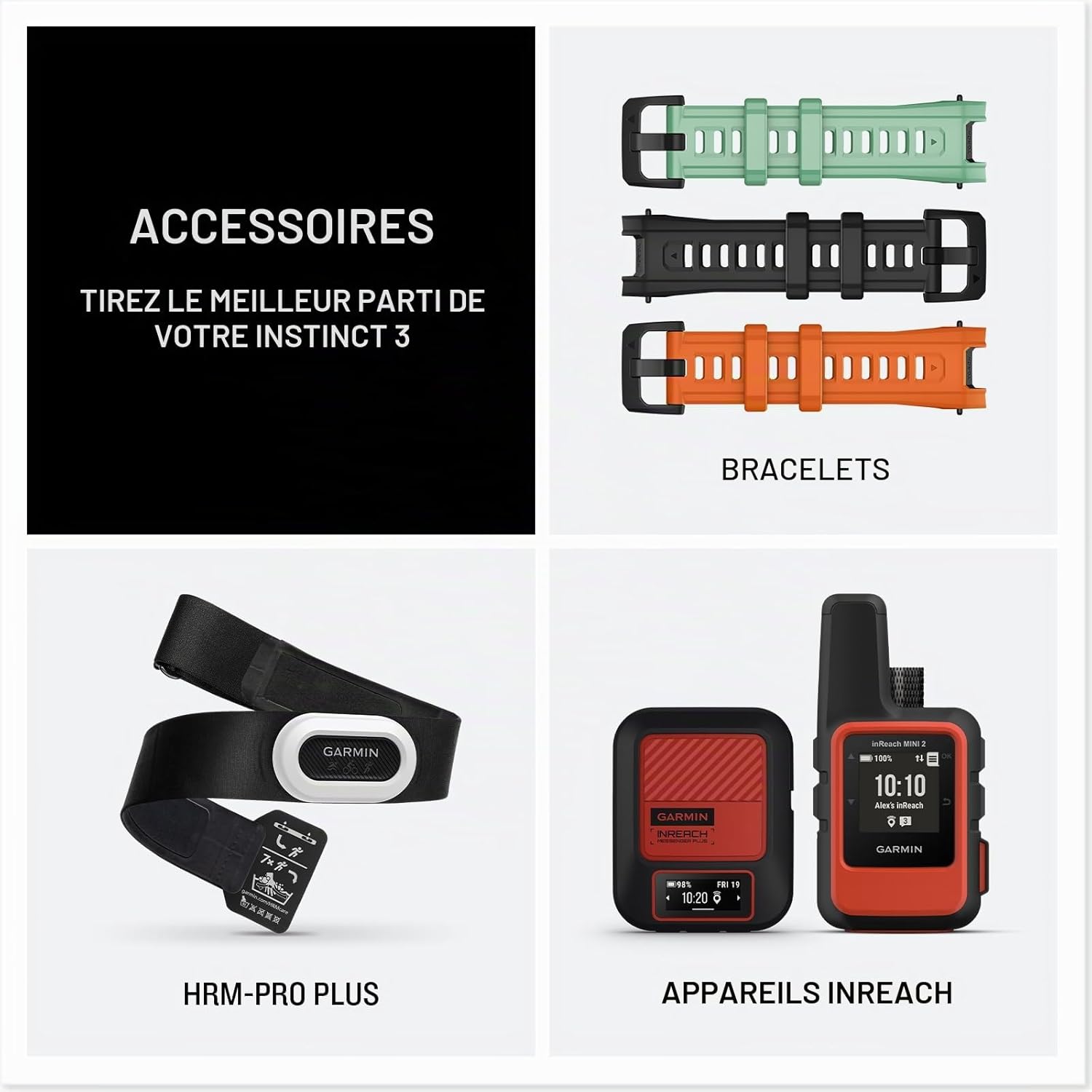 Garmin Instinct 3 Solar, Montre GPS connectée Robuste, Noir, 45mm Noir 45 mm SOLAR 6