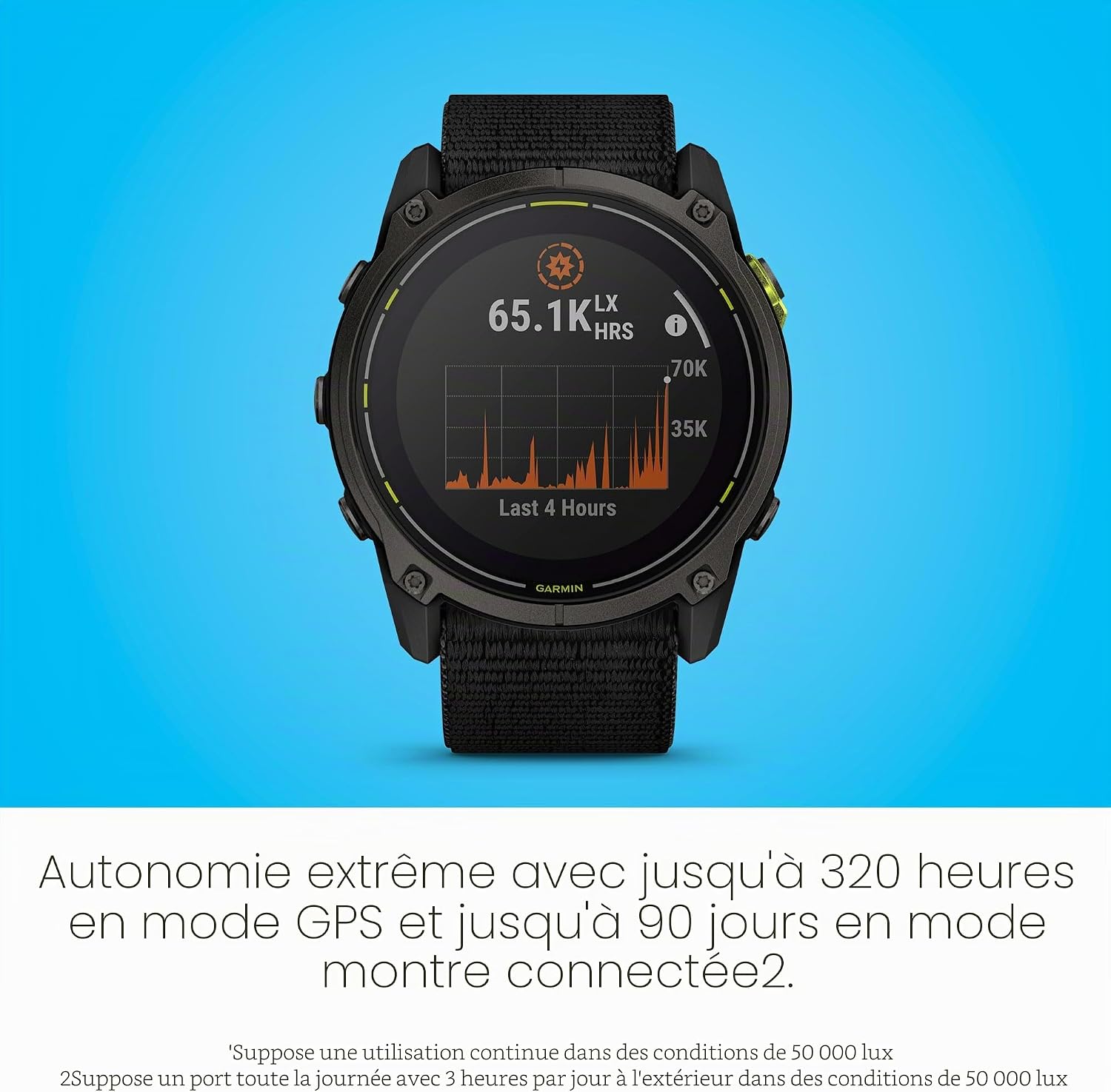 Garmin Enduro™ Montre Intelligente GPS Ultra-performante 3 – 51 mm, Solaire, Saphir, autonomie extrême, cartographie détail 5