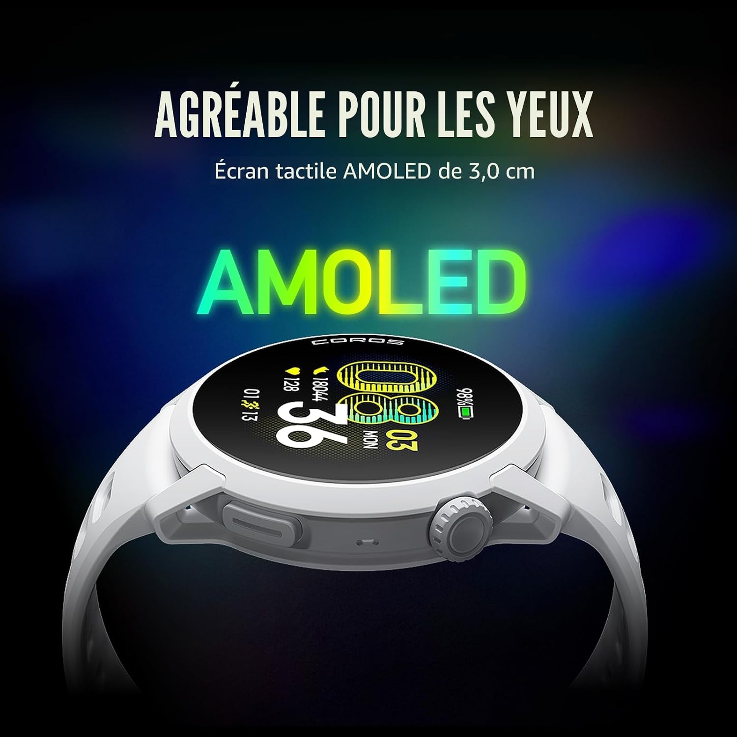 COROS Pace 4 Montre Sport Ultralégère- Noir Silicone, Standard Noir Silicone Standard 3