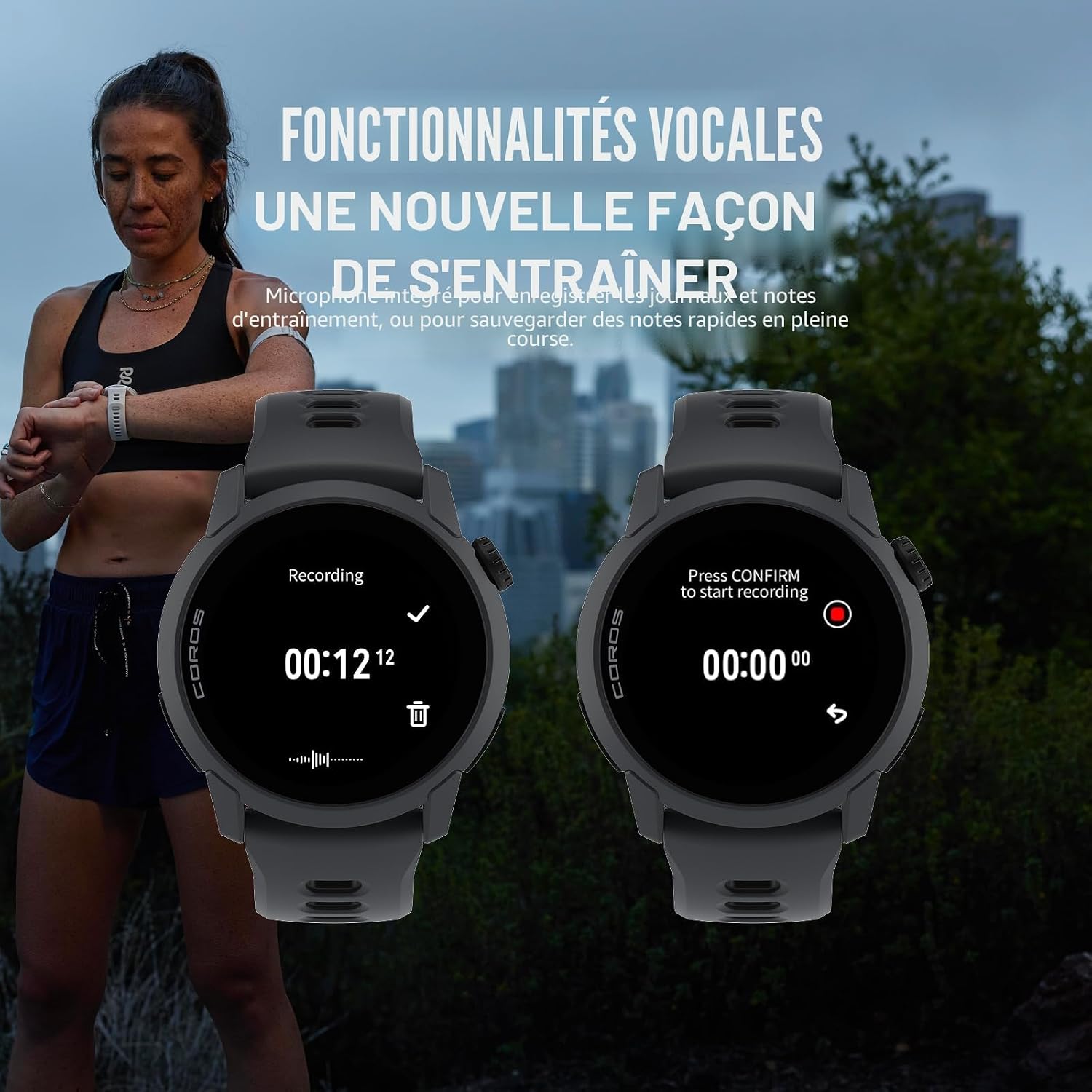 COROS Pace 4 Montre Sport Ultralégère- Noir Silicone, Standard Noir Silicone Standard 5