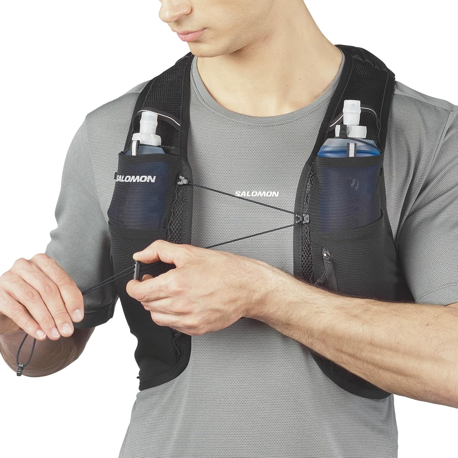Salomon Adv Hydra 8 Unisexe Gilet dHydratation avec 2 Bouteilles Souples (500ml), Running, Course à Pied, Randonnée et Mar 7