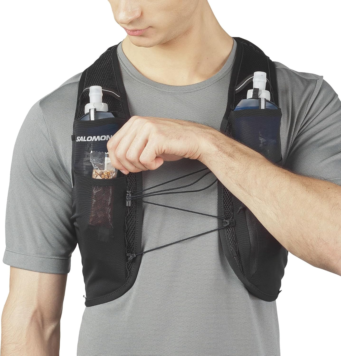 Salomon Adv Hydra 8 Unisexe Gilet dHydratation avec 2 Bouteilles Souples (500ml), Running, Course à Pied, Randonnée et Mar 8