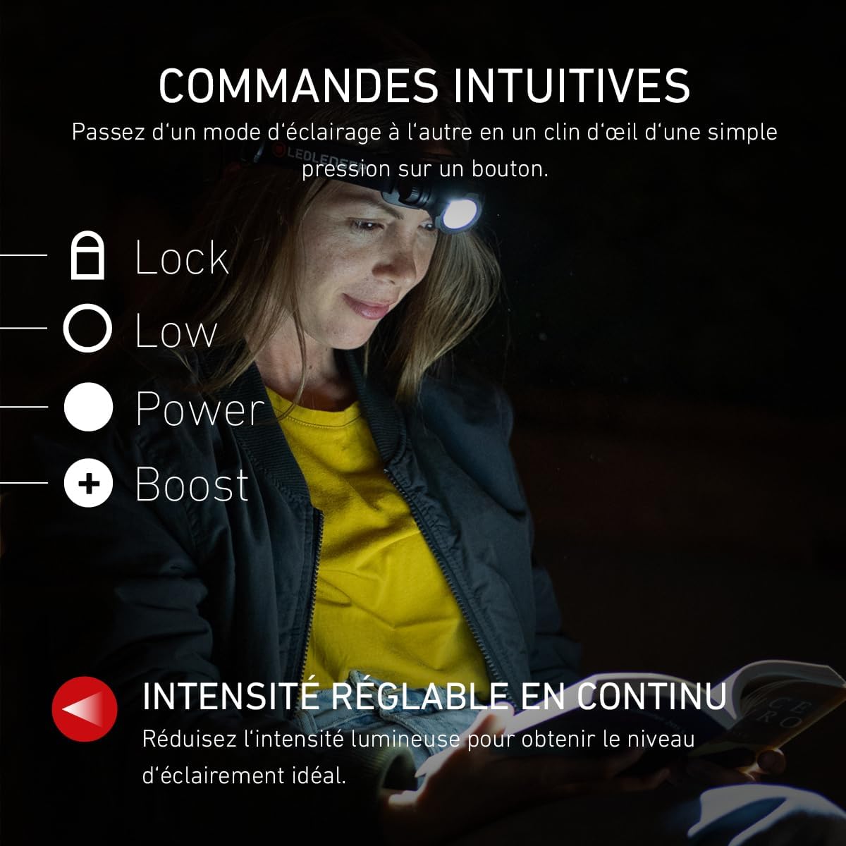Ledlenser H7R Core Lampe frontale rechargeable, 1000lm, 250m, étanche IP68 3