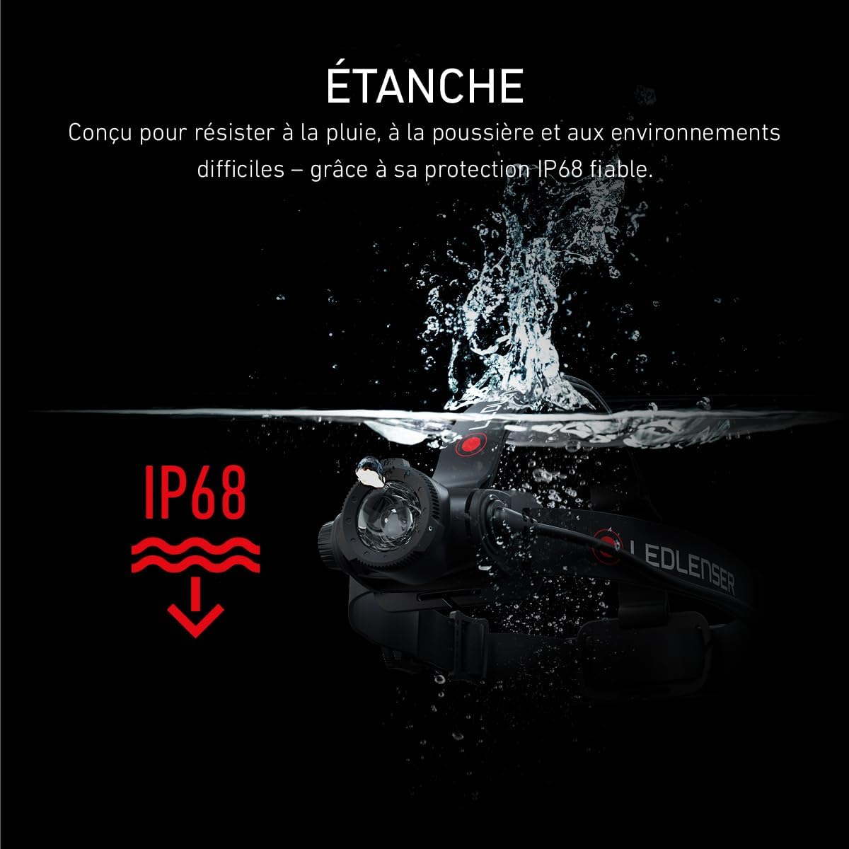 Ledlenser H7R Core Lampe frontale rechargeable, 1000lm, 250m, étanche IP68 5