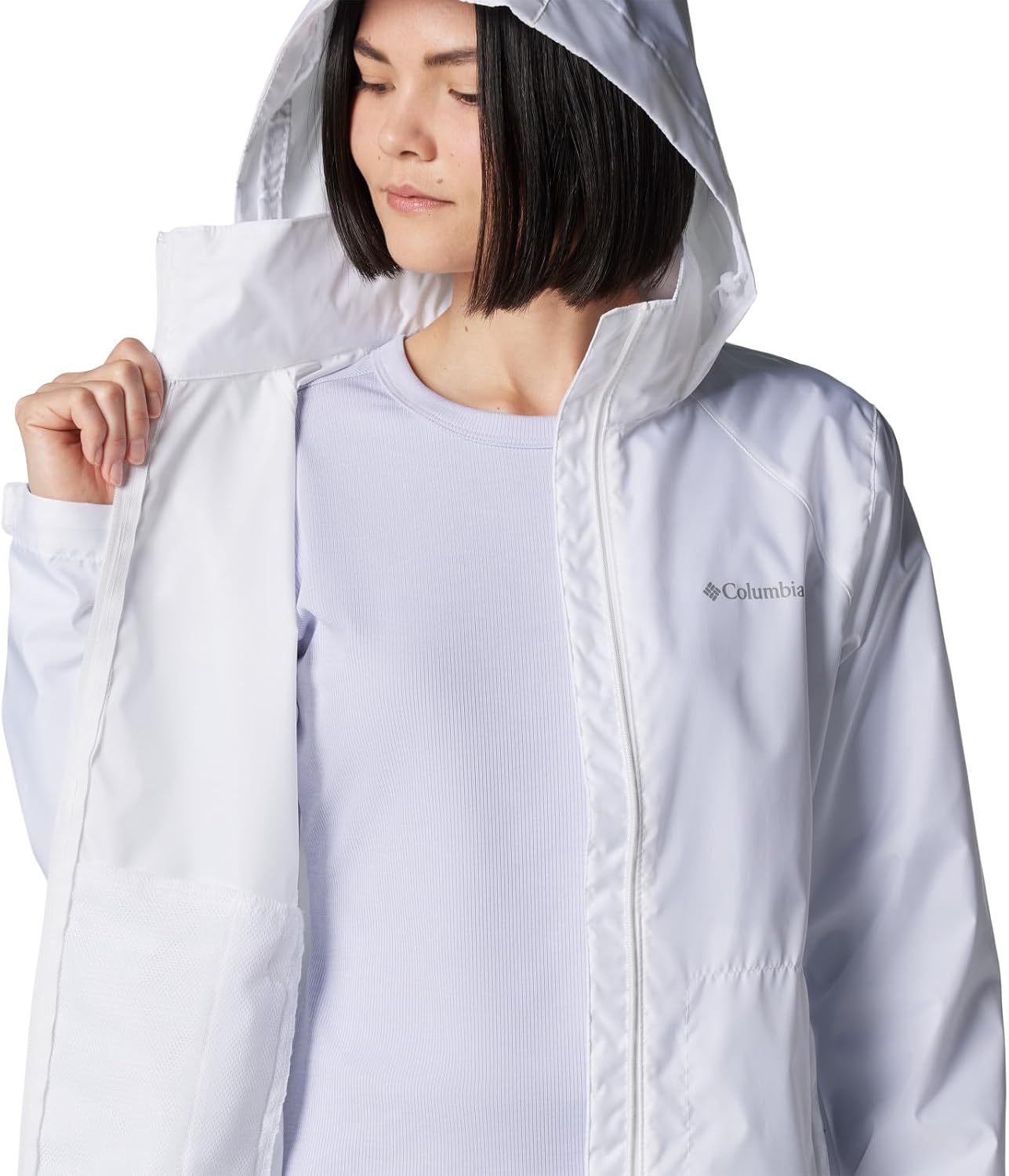 Columbia Switchback IV Jacket Veste de pluie imperméable Femme (lot de 1) L Blanc 7