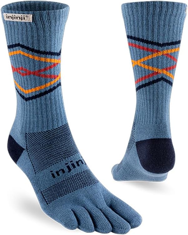 INJINJI - Performance 2.0 - Trail Midweight Crew Granite - Chaussettes - Mixte L Lac 4