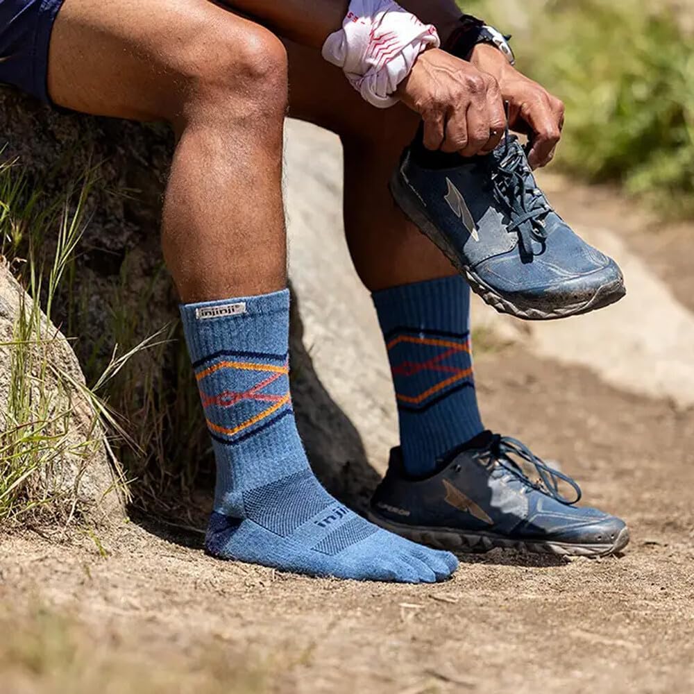 INJINJI - Performance 2.0 - Trail Midweight Crew Granite - Chaussettes - Mixte L Lac 5