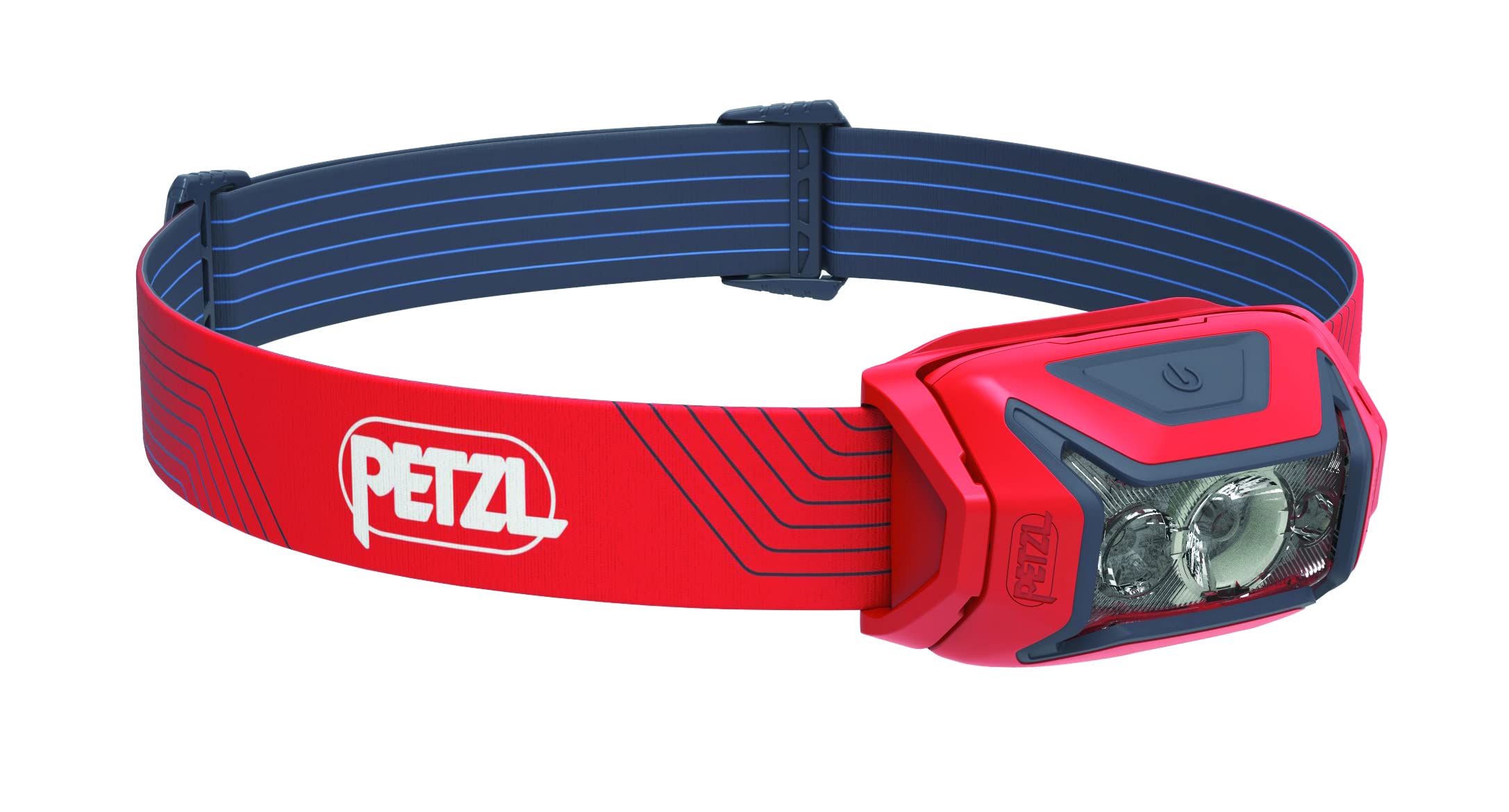 PETZL - Lampe Frontale ACTIK - Activités Outdoor - Multifaisceau - Homme/Femme - Rouge - 450 lumens