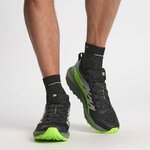 Salomon Mens Sense Ride 5 Trail Running Shoes 40 2/3 EU Black Laurel Wreath Green Gecko 2