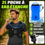 Gilet Hydratation Running Femme avec Flasque Running de 500 ML/Poche à Eau de 2L, Sac Hydratation Running Homme Léger 6L, G 5