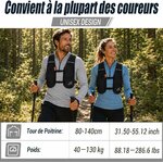 Gilet Hydratation Running Femme avec Flasque Running de 500 ML/Poche à Eau de 2L, Sac Hydratation Running Homme Léger 6L, G 8