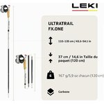 LEKI Ultratrail FX.One Bâtons de randonnée 135 cm gris chaud clair-gris chaud foncé-noir 3