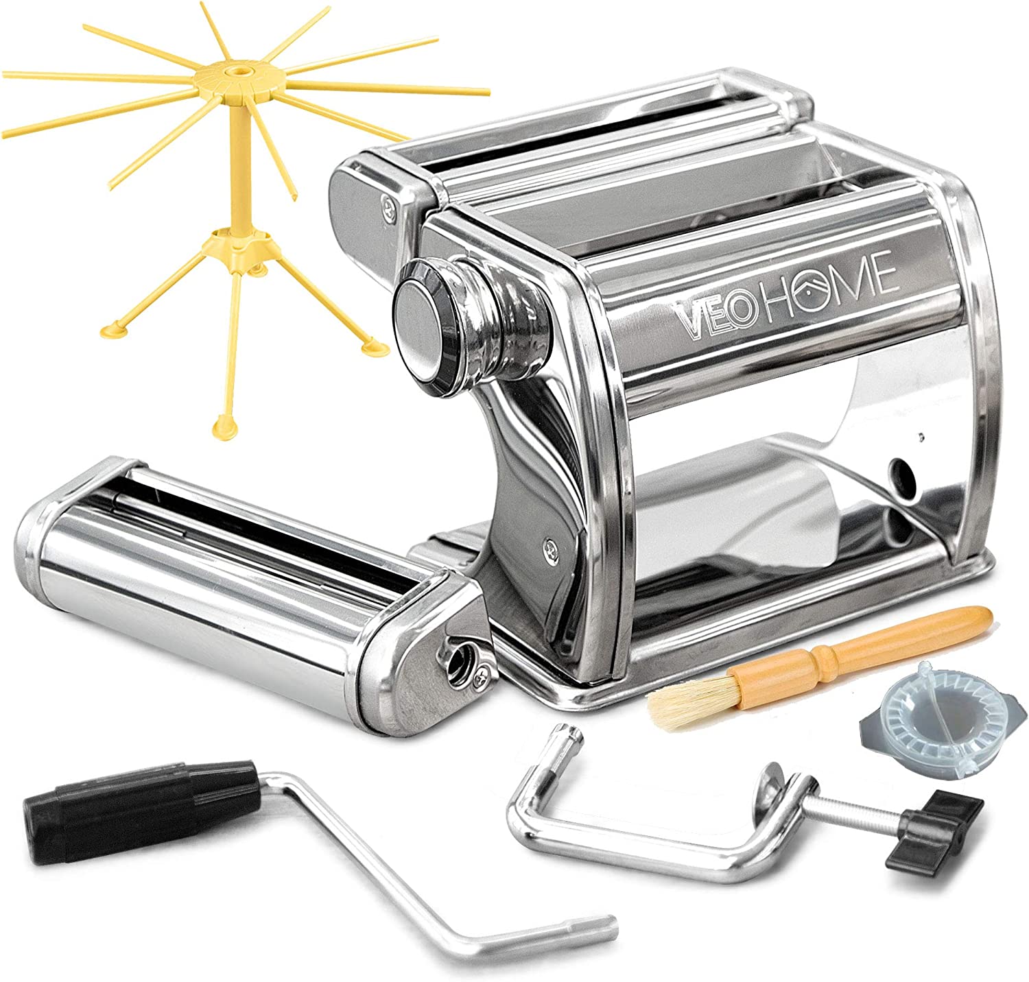 Machine à pâtes manuelle VeoHome avec séchoir et moule à raviolis