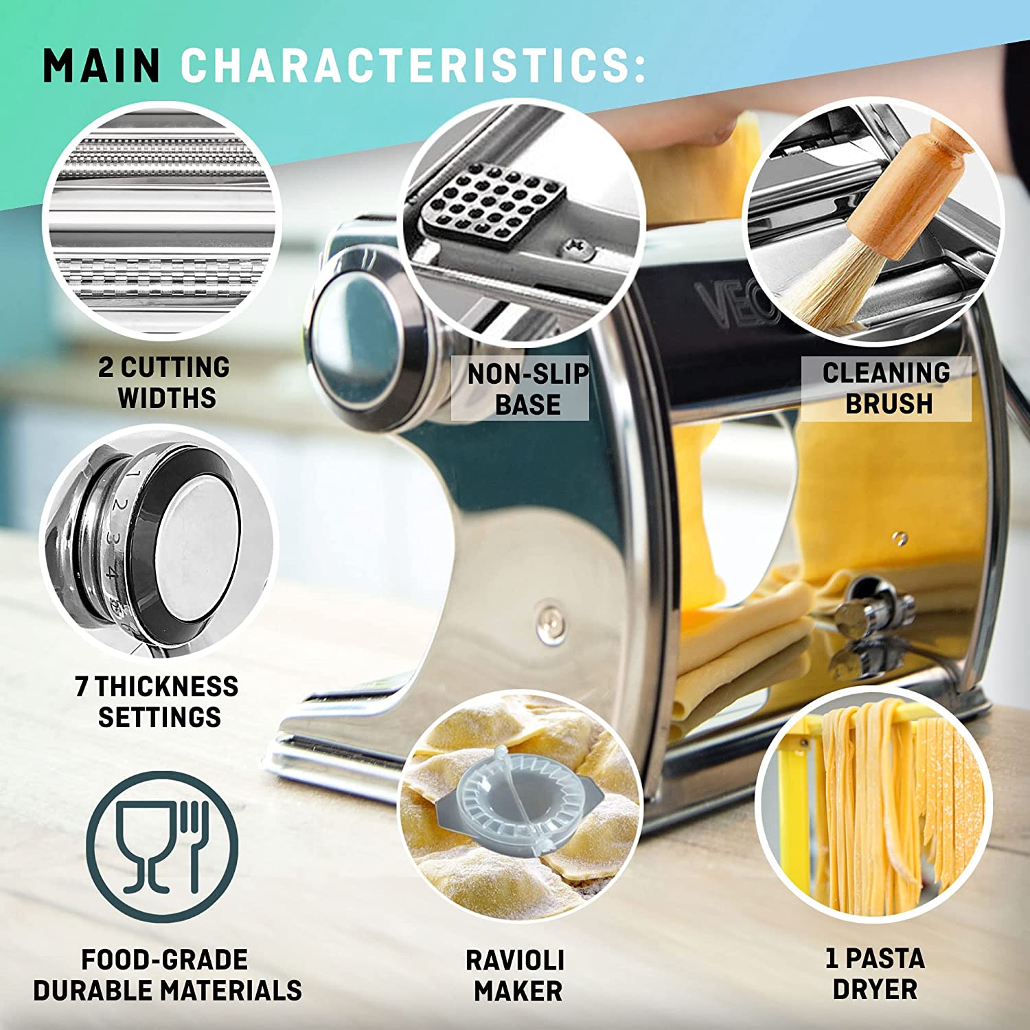 VeoHome, machine à pâtes manuelle, vue 5