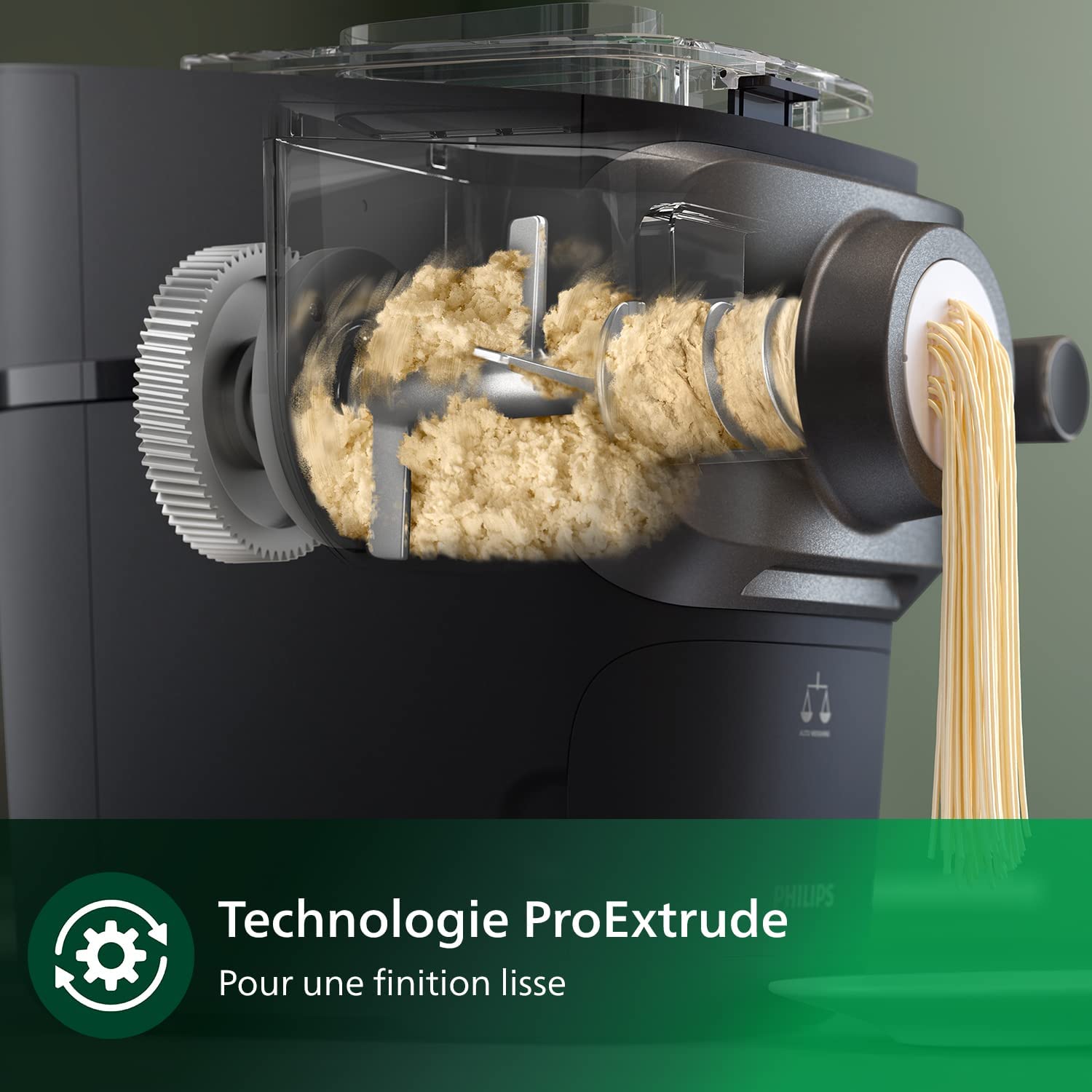 Philips 7000 noire, machine à pâtes automatique, vue 3