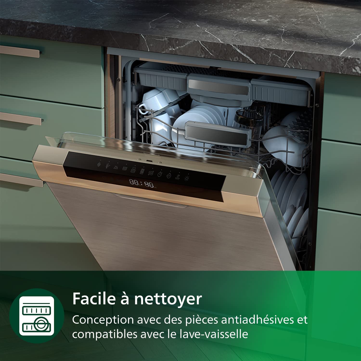 Philips 7000 noire, machine à pâtes automatique, vue 6