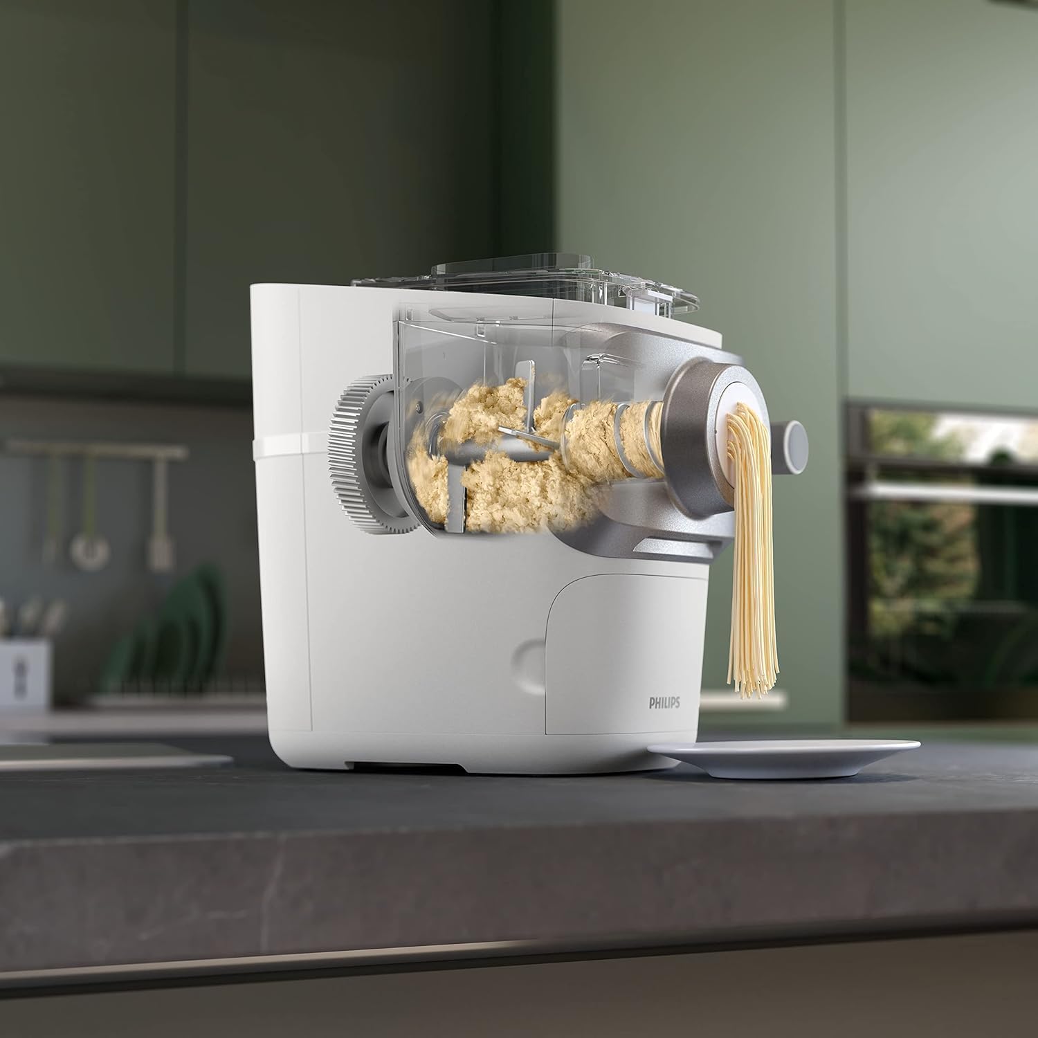 Philips 7000 blanche, machine à pâtes automatique, vue 7