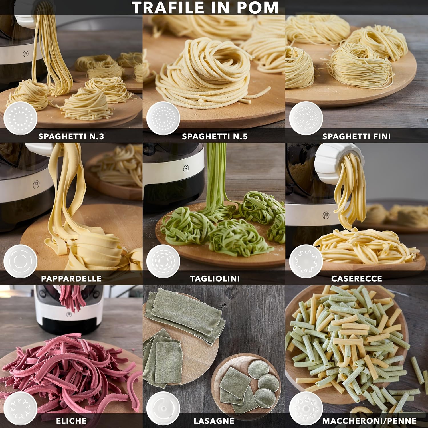 Pastaio 11 matrices, machine à pâtes automatique, vue 4