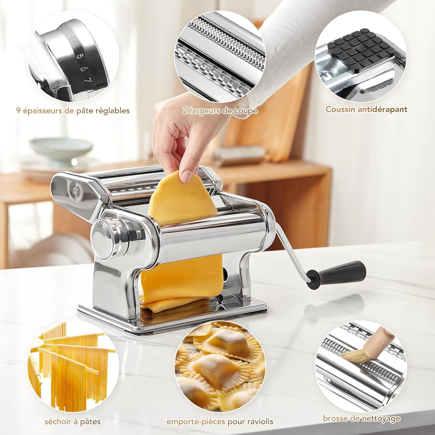 Rossetto, machine à pâtes manuelle, vue 6