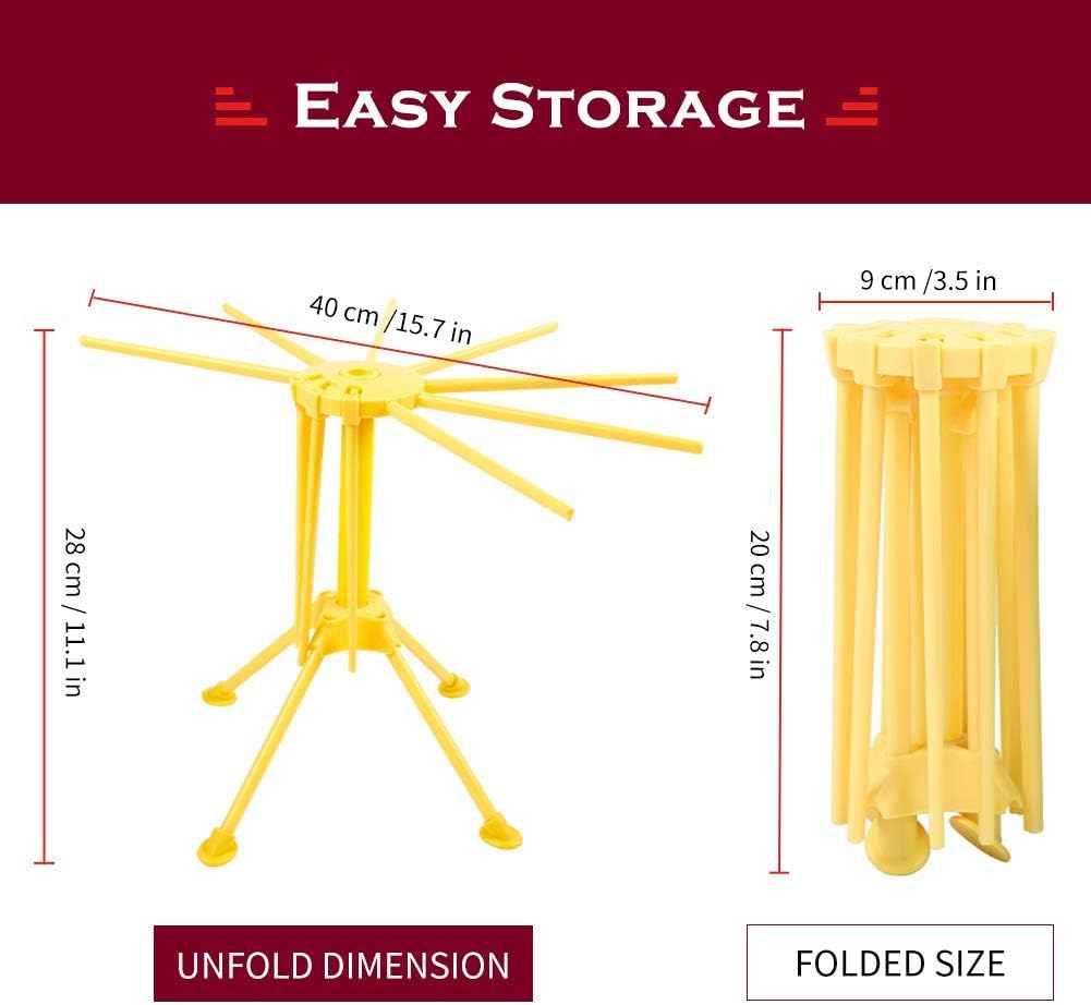 Séchoir à pâtes pliable 10 bras, vue 2