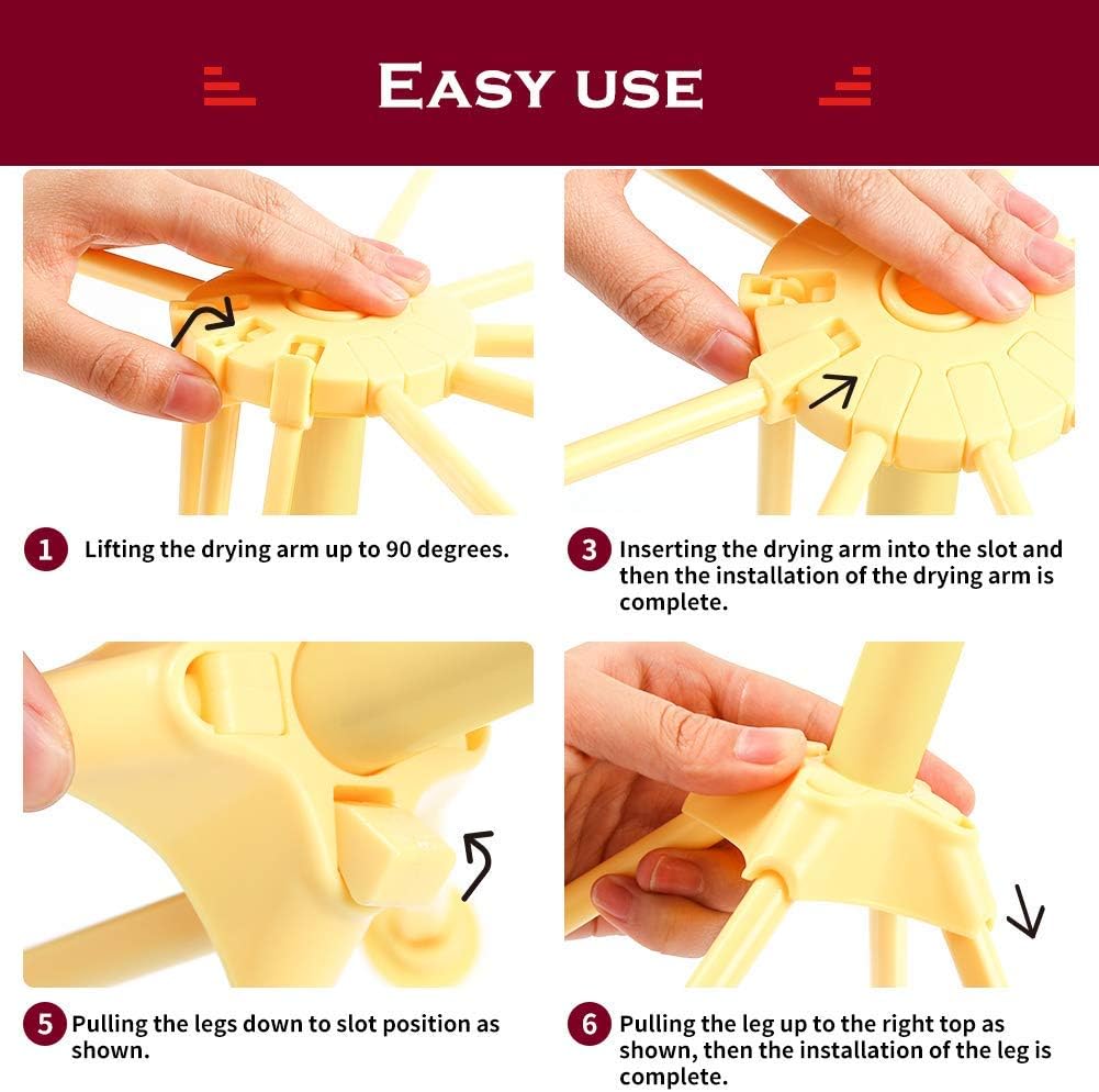 Séchoir à pâtes pliable 10 bras, vue 3