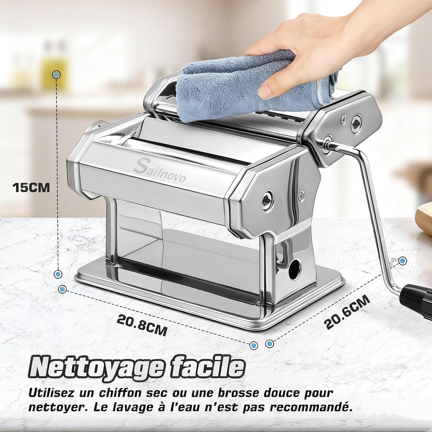 Sailnovo 180, machine à pâtes manuelle, vue 5