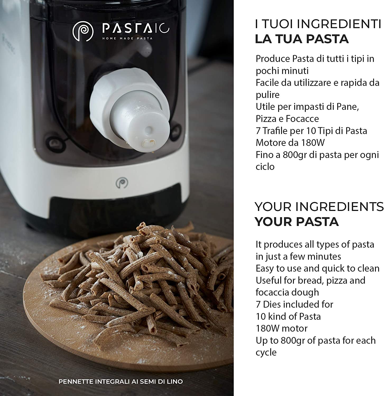 Pastaio 16 matrices bronze, machine à pâtes, vue 6