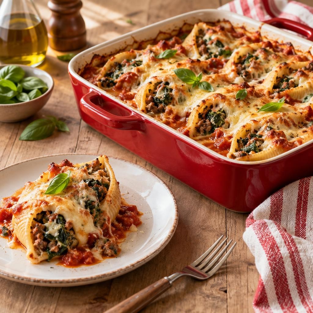 Pâtes farcies gratinées