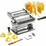 Machine à pâtes manuelle Rossetto en inox avec séchoir et emporte-pièces